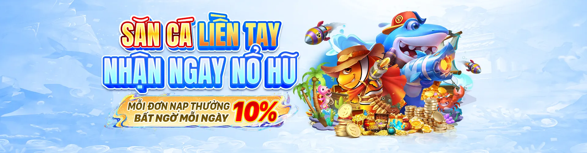 Hình ảnh chính trò chơi Bắn Cá 888neu với đồ họa sống động và kho báu dưới biển